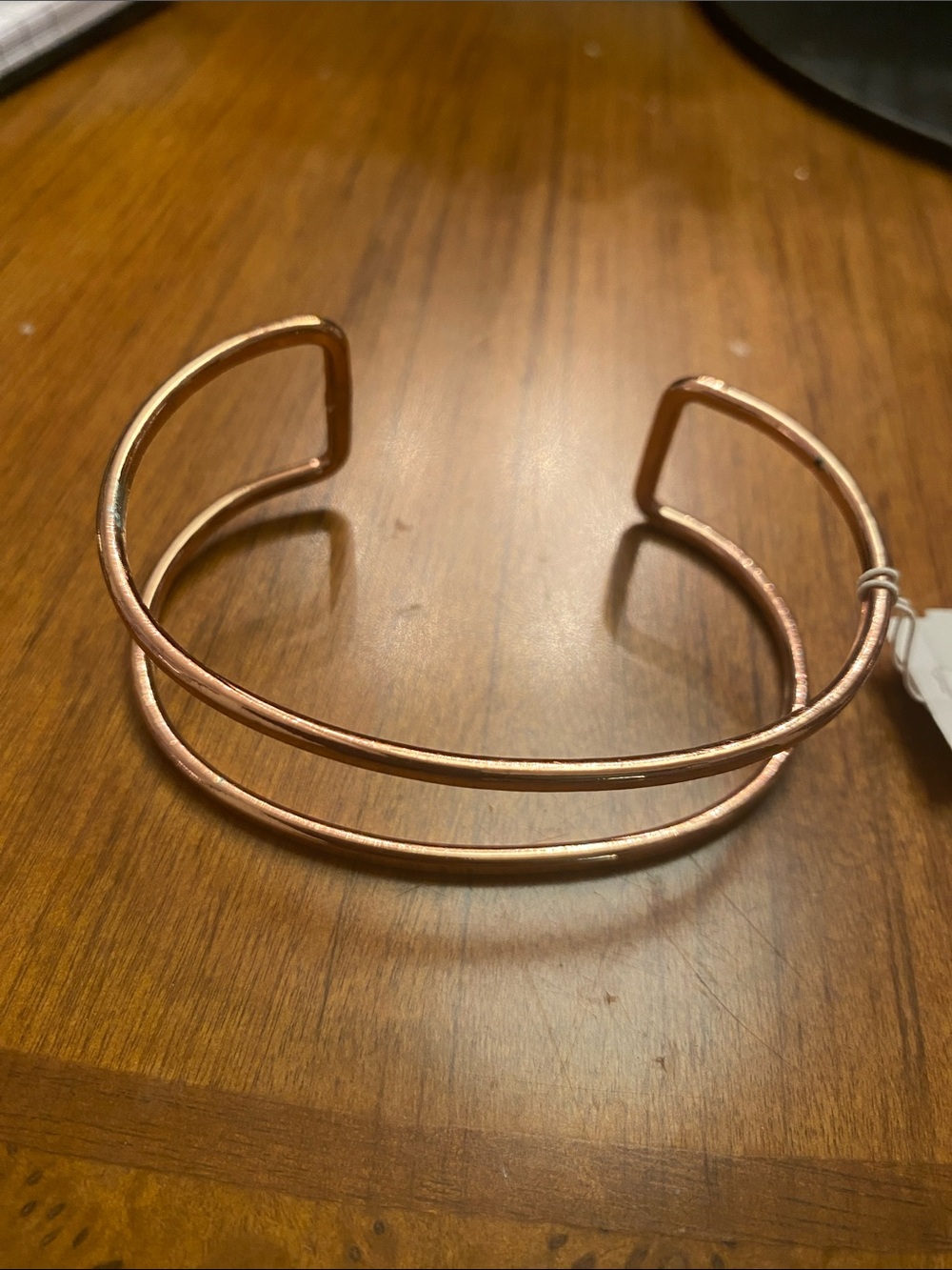 Double Band Rose Gold Open Cuff Bracelet - Women Jewelry